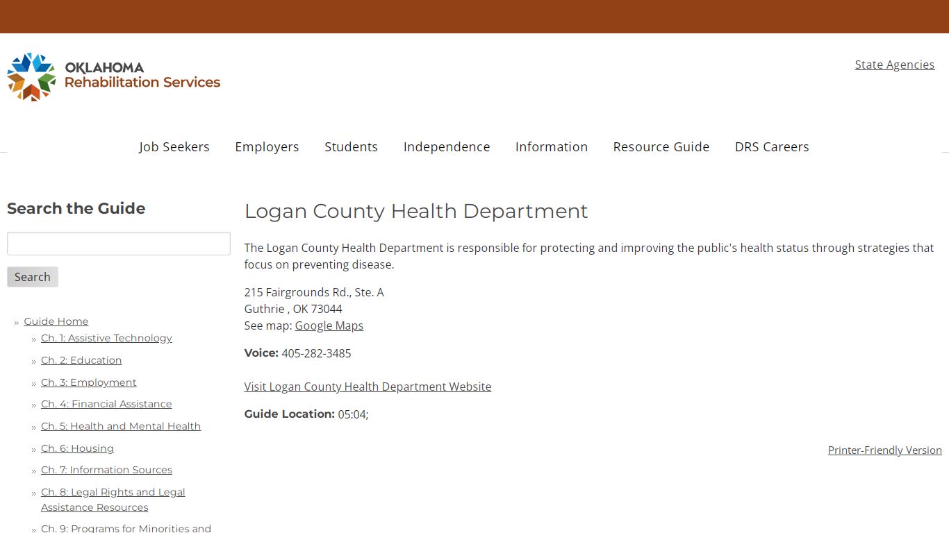 Logan County Health Department | OK DRS
